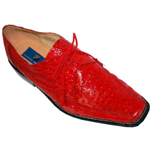 Giorgio Brutini Red Hornback Alligator/Ostrich Print Shoes 171810